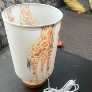 Giraffe Print Table Lamp